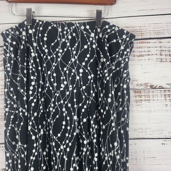 Robert Louis Maxi Skirt XL Womens Black White Pull On Stretch Modest - Picture 3 of 11
